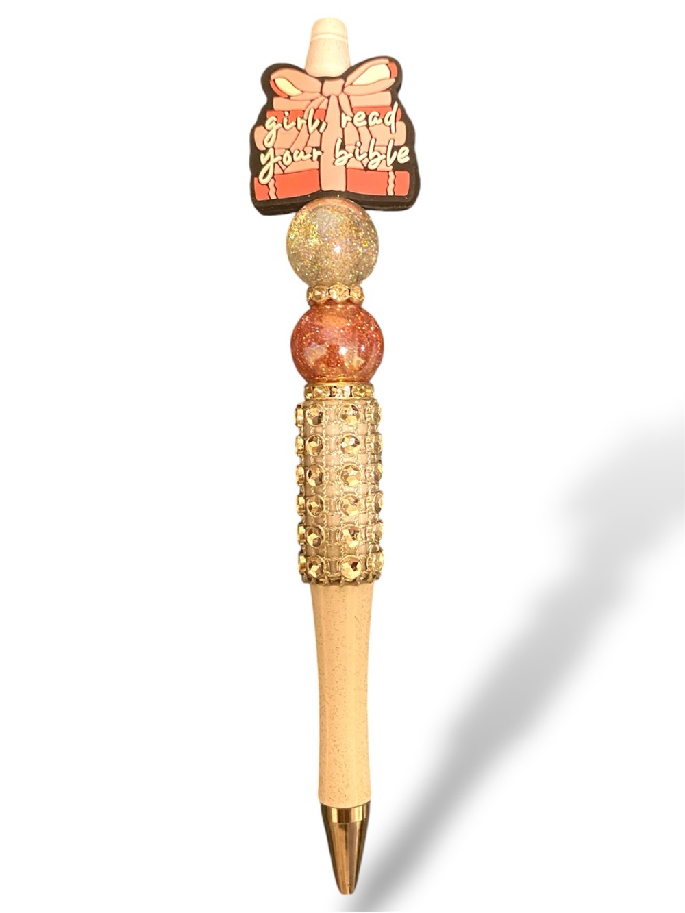 Unbranded Glitter Accent Pink and Gold Decorative Pen